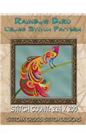 Rainbow Bird Cross Stitch Pattern: (English)