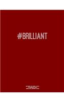Notebook for Cornell Notes, 120 Numbered Pages, #BRILLIANT, Burgundy Cover