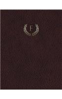 Monogram "F" Sketchbook: (6 Monogram Maroon 150 Sketch)