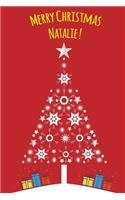 Exceptional Christmas red journal diary: a Notebook journal for Natalie - blank lined 120 pages, 6"x9"