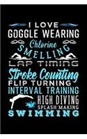 I Love Goggle Wearing Chlorine Smelling Lap Timing Stroke Counting Flip Turning
