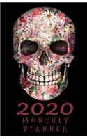 2020 Monthly Planner: Flower Sugar Skull - Day of the Dead Small Pocket Calendar 5.06 x 7.81