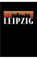 Leipzig Skyline: KALENDER I TAGEBUCH Für Retro Vintage Fans, Studenten, Schüler, Backpacker, Reisende, Traveler A5 (6x9 inch) 120 Seiten liniert! I Monatsplaner I Jo