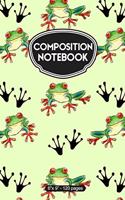Composition Notebook: Cute Tree Frogs Pattern 6" X 9" - 120 Page College Ruled