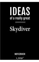 Notizbuch für Skydiver: Originelle Geschenk-Idee [120 Seiten liniertes blanko Papier]