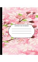 Composition Notebook: Pink Flowers, College Ruled Notebook, Lined Journal, 120 Pages, 7.5 X 9.25, Matte Finish Cover, School Subject Book Notes, Student Gift Kids Teenage