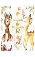 Coloring Books For Kids Awesome Animals A-Z: Zoo Animal Alphabet Coloring Books for Kids