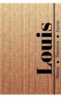 Manly Masculine Notebook with Personalized Monogram Louis: A personalized monogram notebook just for you!