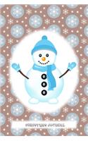 Christmas Journal: For Kids, Black and White Interior, Blank Lined Pages, Record Stories and Memories, Extra Pages for Pictures and Doodles, Organizer, Softcover, Blue