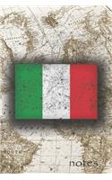 Notes: Beautiful Flag of Italy Lined Journal Or Notebook, Great Gift For People Who Love To Travel, Perfect For Work Or School Notes
