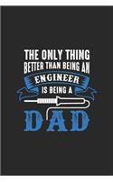 The Only Think Better Than Being An Engineer Is Being A Dad: Daily Journal with Inspirational & Motivational Quotes - Blank Notebook with Quote on Cover - Work & College Journal for Dads - Great Gift for Fathe