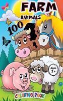 Farm Animals 100 Coloring Book