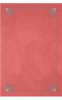 Coral 101 - Blank Notebook with Fleur de Lis Corners