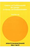 Funktion Und Funktionswandel Der Literatur Im Geistes- Und Gesellschaftsleben
