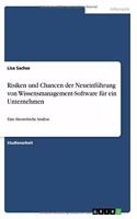 Risiken und Chancen der Neueinführung von Wissensmanagement-Software für ein Unternehmen