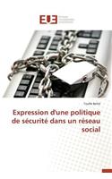 Expression d'Une Politique de Sécurité Dans Un Réseau Social