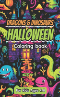 Dragons & Dinosaurs Halloween Coloring Book