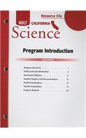 California Holt Science Resource File Program Introduction
