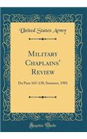 Military Chaplains' Review: Da Pam 165-130, Summer, 1981 (Classic Reprint)