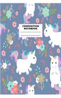 Composition Notebook: Unicorn Journal for Girls, Teen and Women Cute Matte Cover Design with Blank Lined Interior College Ruled (Great as Party Favors, Gifts, Diary, Jour