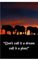 Don't Call It a Dream, Call It a Plan!