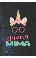Unicorn Mima: Family Grandma Women Mom Memory Journal Blank Lined Note Book Mother's Day Holiday Gift