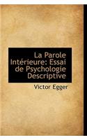 La Parole Int Rieure