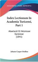 Index Lectionum in Academia Turicensi, Part 1
