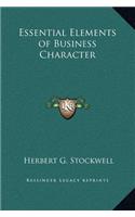 Essential Elements of Business Character