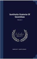 Institutio Oratoria Of Quintilian; Volume 3