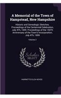 Memorial of the Town of Hampstead, New Hampshire