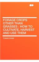 Forage Crops Other Than Grasses
