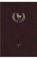 Monogram Aries Notebook: Blank Diary Journal Log Notebook(70 Monogram Maroon 150 Lined)