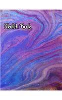 Sketch Book: Notebook for Drawing, Writing, Painting, Sketching or Doodling, 110 Pages, 8.5x11 (Premium Marbles Cover)