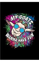 Goats wanna have fun - funny goat with sunglasses