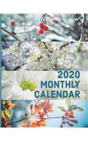 2020 Monthly Calendar: Large Monthly Organizer for your Business and Social Events (Four Seasons Floral)