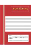 Amiesk Notebook - English Handwriting Notebook - 140 pages (7.44 x 9.69 inch)