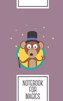 Notebook for Magics: Lined Journal with Monkey wizard with stars Design - Cool Gift for a friend or family who loves ape presents! - 6x9" - 180 White lined pages - You C