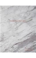 College Rule Line Notebook: Elegant White marble journal - Rose gold lettering -110 college ruled line paper- 8.5 x 11 - A4 Size large, (marble inspiration quote notebook colle
