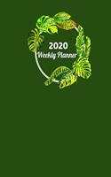 2020 Weekly Planner: 53 Week Start on Monday Dark Green Calendar Round Badge Schedule Organizer and Journal Notebook to help you plan and get organized