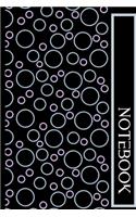 Notebook: Retro Notebook-Abstract Design-Black and White Bubbles. Beautiful gift for Christmas, Birthday, Anniversary. Mom, Dad, Sister, Brother. Size 6" x 9"