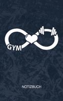 Gym: Sportler Notizbuch A5 Kariert - Kraftsportler Heft - Fitness Notizheft 120 Seiten KARO - Fitness Zitat Notizblock Fitness Liebe Motiv - Fitnesstrain