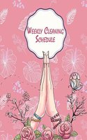 Weekly Cleaning Schedule: Pretty Pink Design, Household Planner, Daily Routine Planner, Cleaning and Organizing Your House 120 Pages 8.5" x 11"