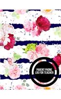 Parent Phone Log For Teachers