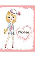 Phonsa: Journal, Notebook, Diary, 105 Lined Pages, Personalized Book with Name, 8 1/2