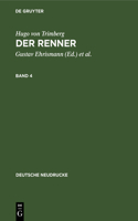 Hugo Von Trimberg: Der Renner. Band 4