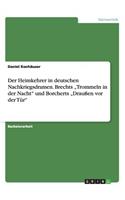 Heimkehrer in deutschen Nachkriegsdramen. Brechts "Trommeln in der Nacht" und Borcherts "Draußen vor der Tür"