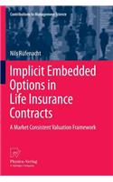 Implicit Embedded Options in Life Insurance Contracts: A Market Consistent Valuation Framework