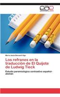 refranes en la traducción de El Quijote de Ludwig Tieck
