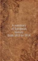 summary of European history from 1815 to 1914